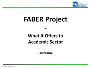 FABER for academia and research
