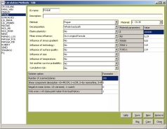 Calculation methods setup